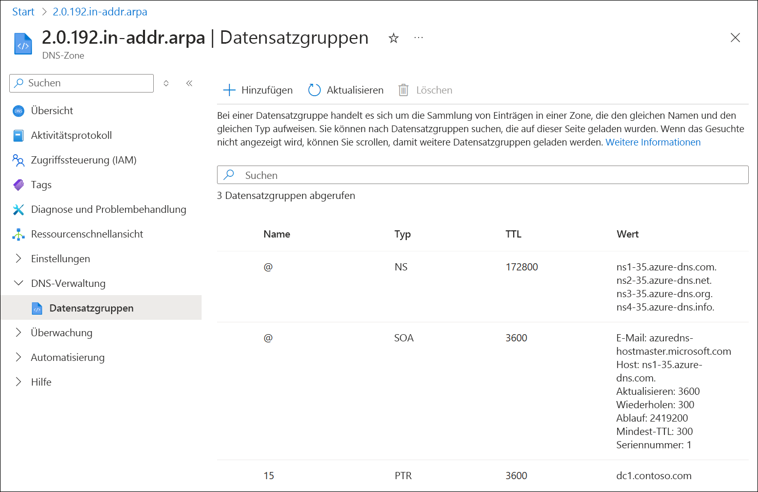 Screenshot des IPv4-Zeigereintrags auf der Übersichtsseite