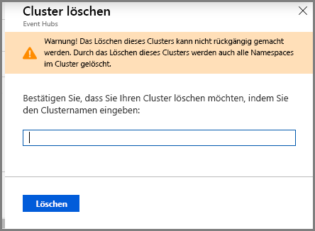 Seite „Cluster löschen“