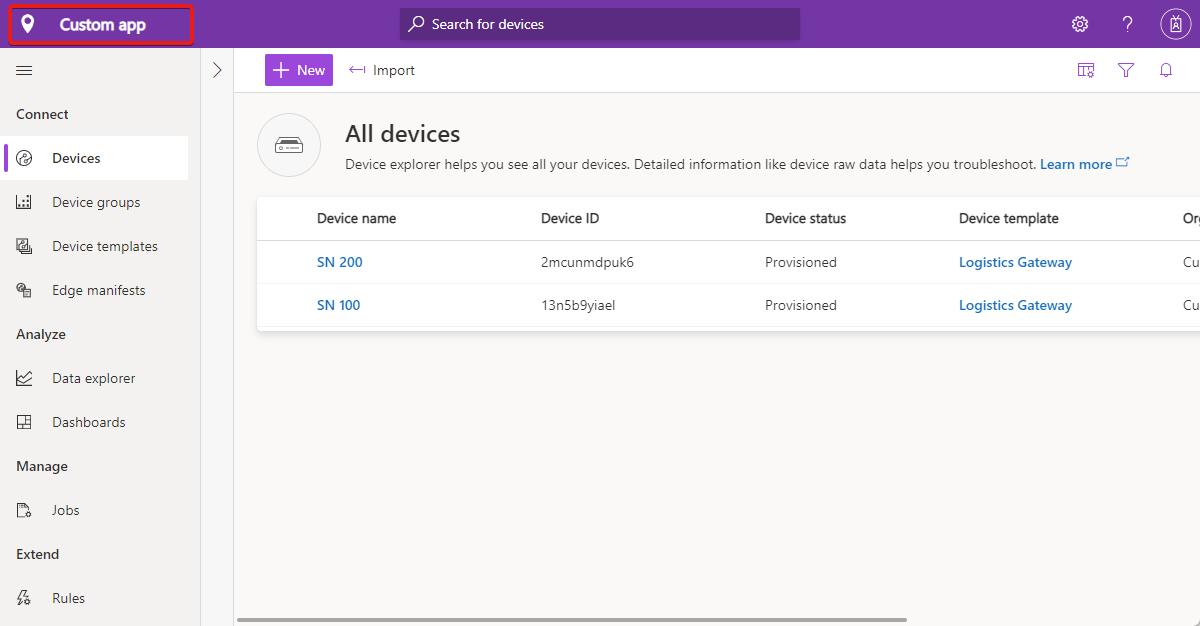Screenshot eines benutzerdefinierten Designs der Benutzeroberfläche