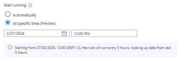 Screenshot: Umschalter und Einstellungen für die erweiterte Planung.
