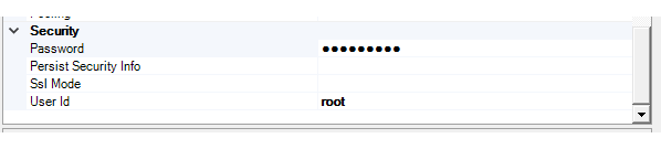 Screenshot der Herstellung einer Verbindung zu MySQL mit dem .NET-Anbieter (2 von 2).