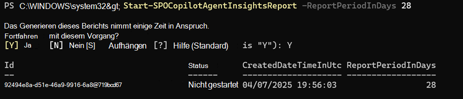 Screenshot: PowerShell-Skripts für den genearte-Bericht.