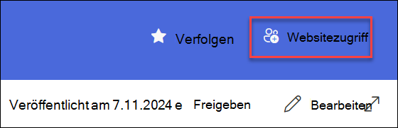 Screenshot des Websitezugriffs für Kommunikationswebsites.
