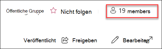 Screenshot: Hinzufügen von Mitgliedern für Teamwebsites