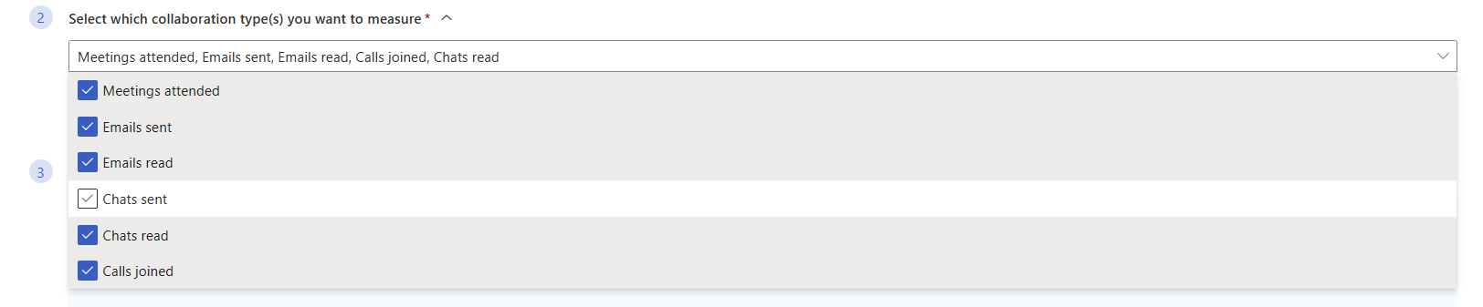 Screenshot: Dropdownliste