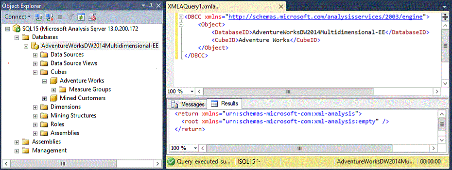 DBCC XML-Befehl in Management Studio