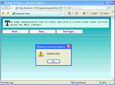 Figure 5 Checking Type Information with AJAX