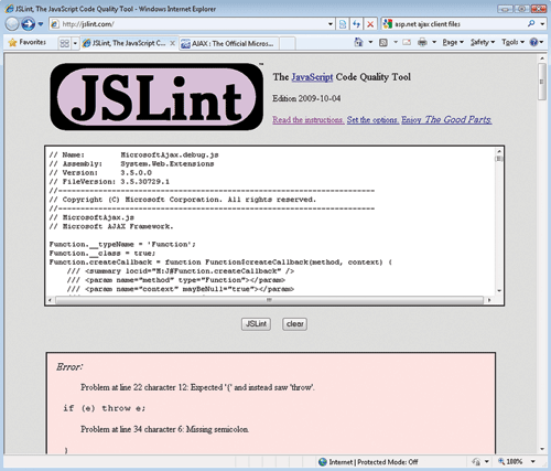 image: The JSLint JavaScript Code Quality Tool