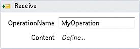image: A Receive Activity on the Workflow Designer