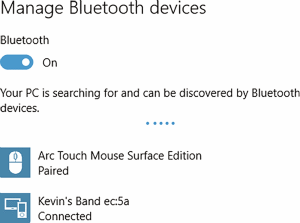 Verbinden von Microsoft Band auf einem PC mit Windows 10