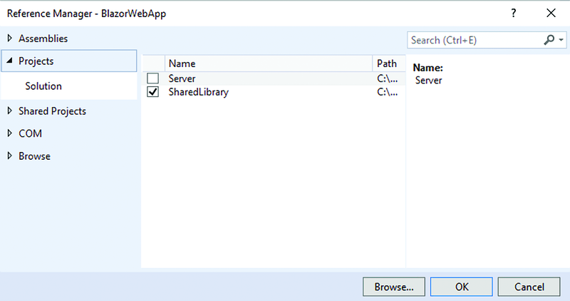 Hinzufügen eines Verweises auf die freigegebene Bibliothek