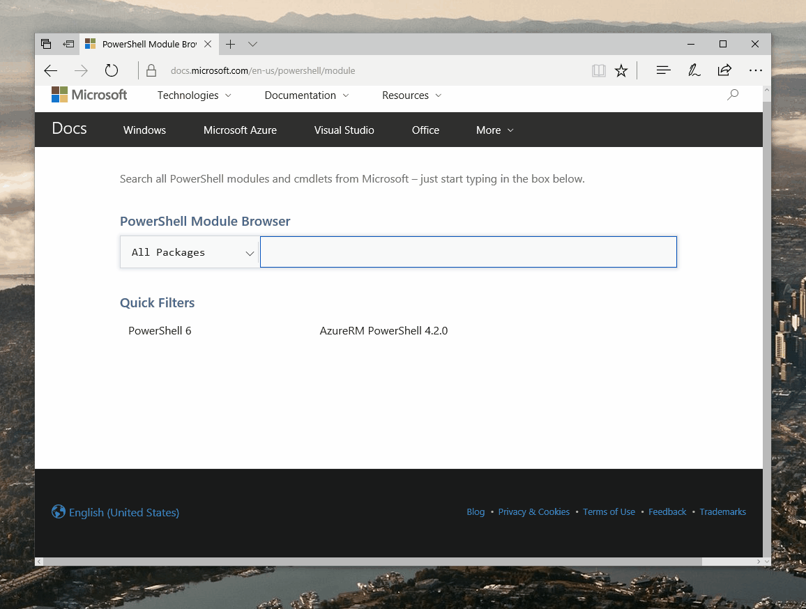 Suche nach PowerShell-Modulen