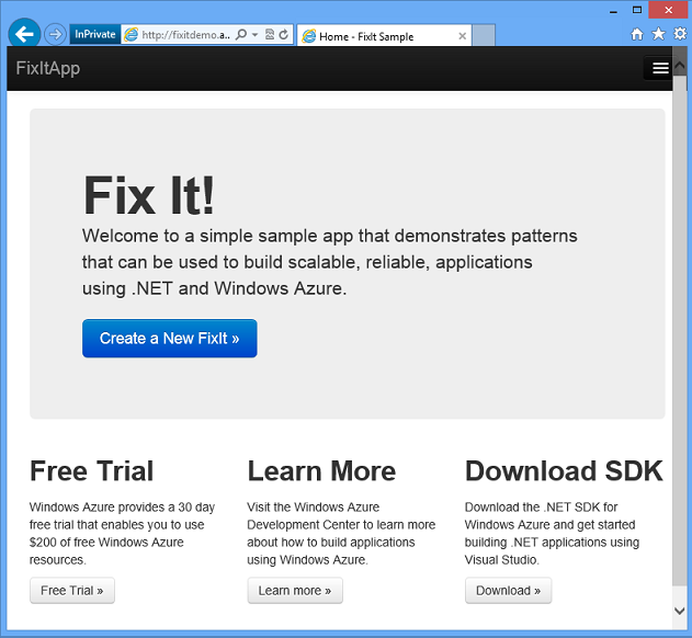 Startseite der Fix It-App