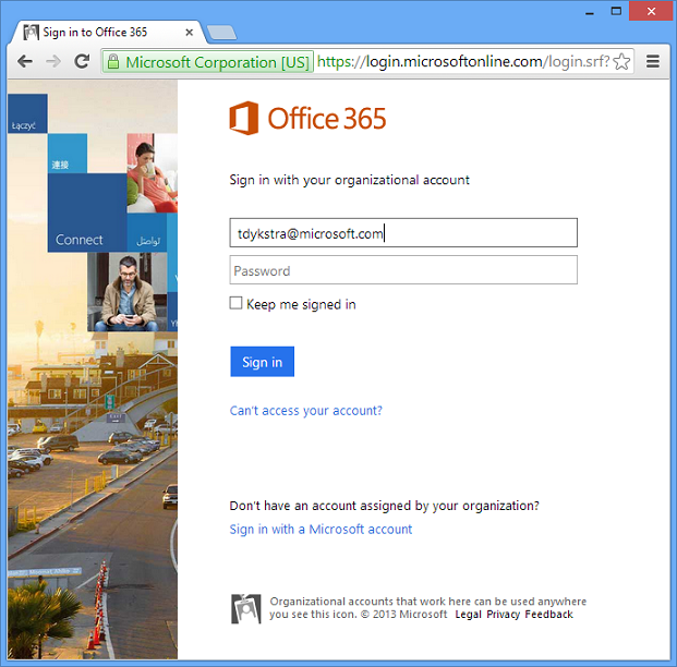 Office 365-Anmeldung