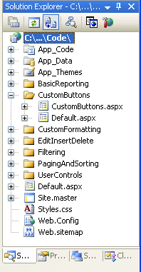 Hinzufügen der ASP.NET Pages für die Tutorials zum benutzerdefinierten Buttons-Related