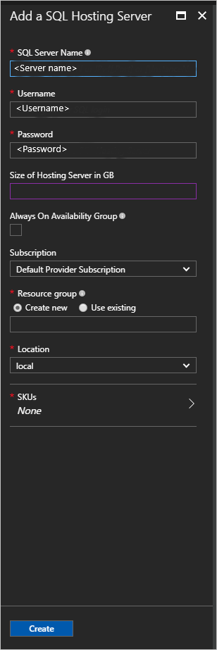 Hinzufügen eines SQL-Hostservers im Azure&nbsp;Stack Hub-Administratorportal