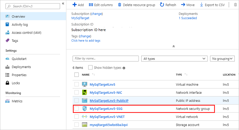 Auswählen einer Netzwerksicherheitsgruppe im Azure&nbsp;Stack&nbsp;Hub-Administratorportal