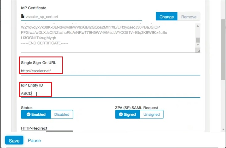 Zscaler Private Access (ZPA) IdP ID