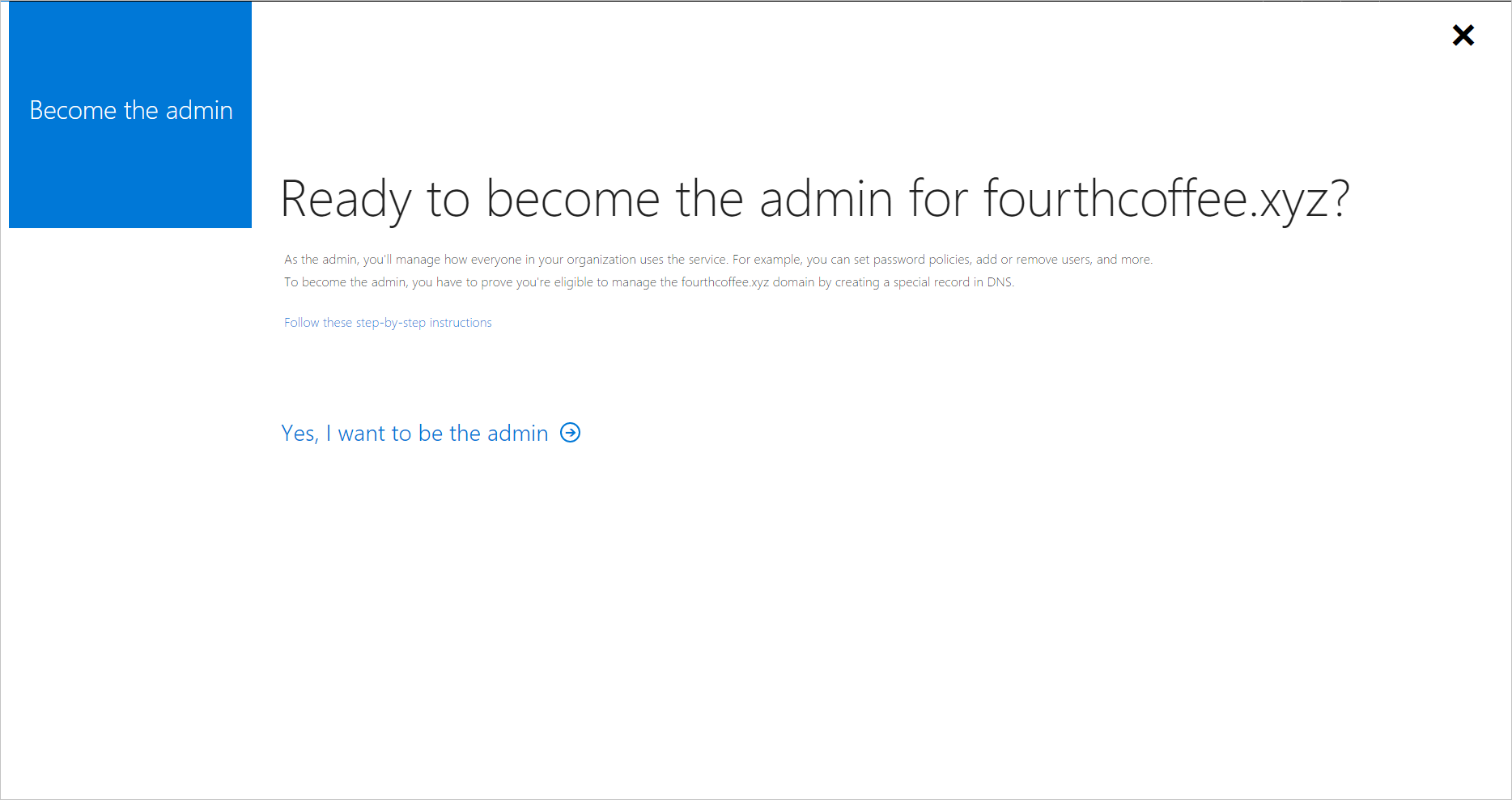 Screenshot für „Become the Admin“.