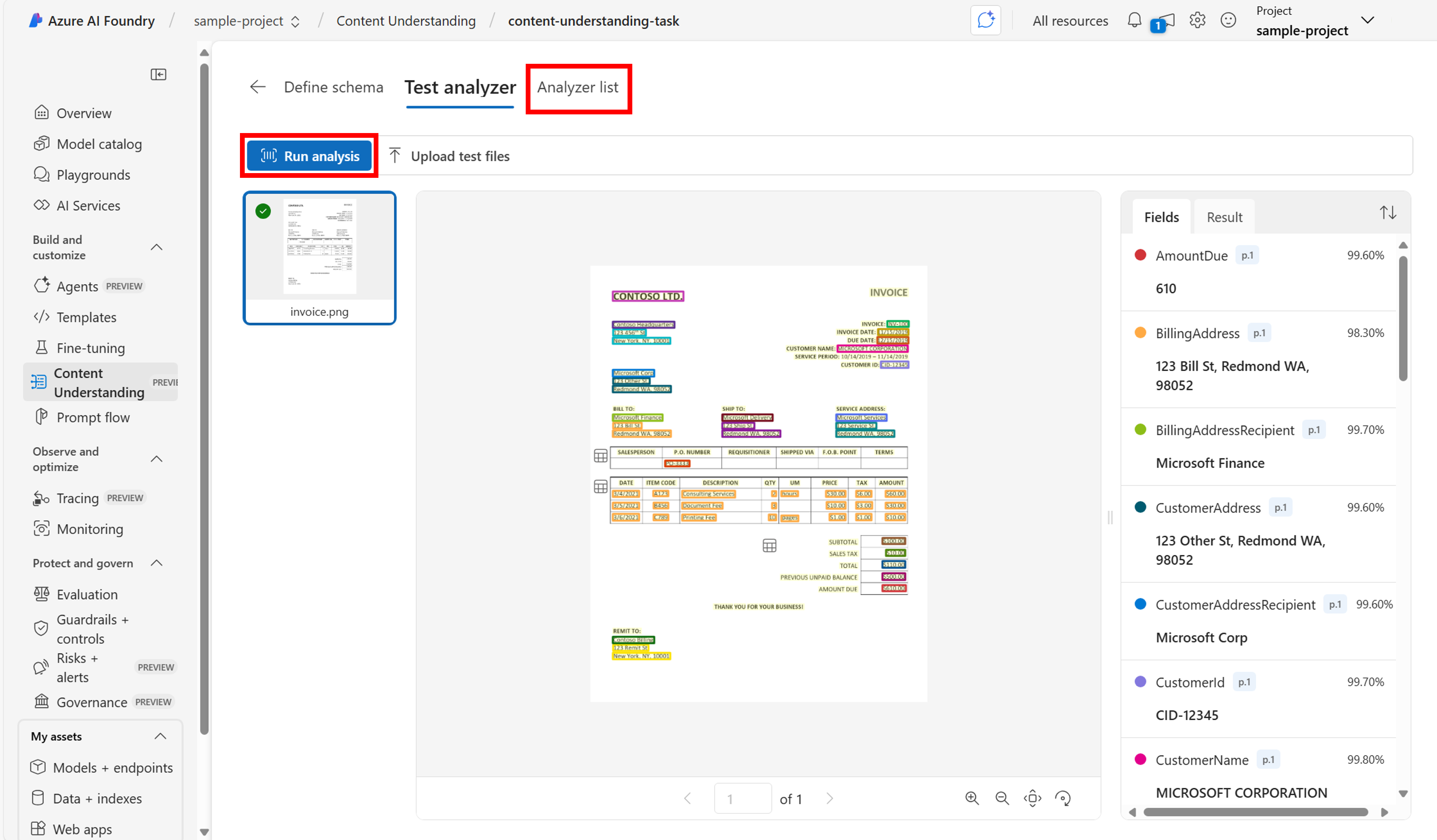 Screenshot des Schematestschritts.