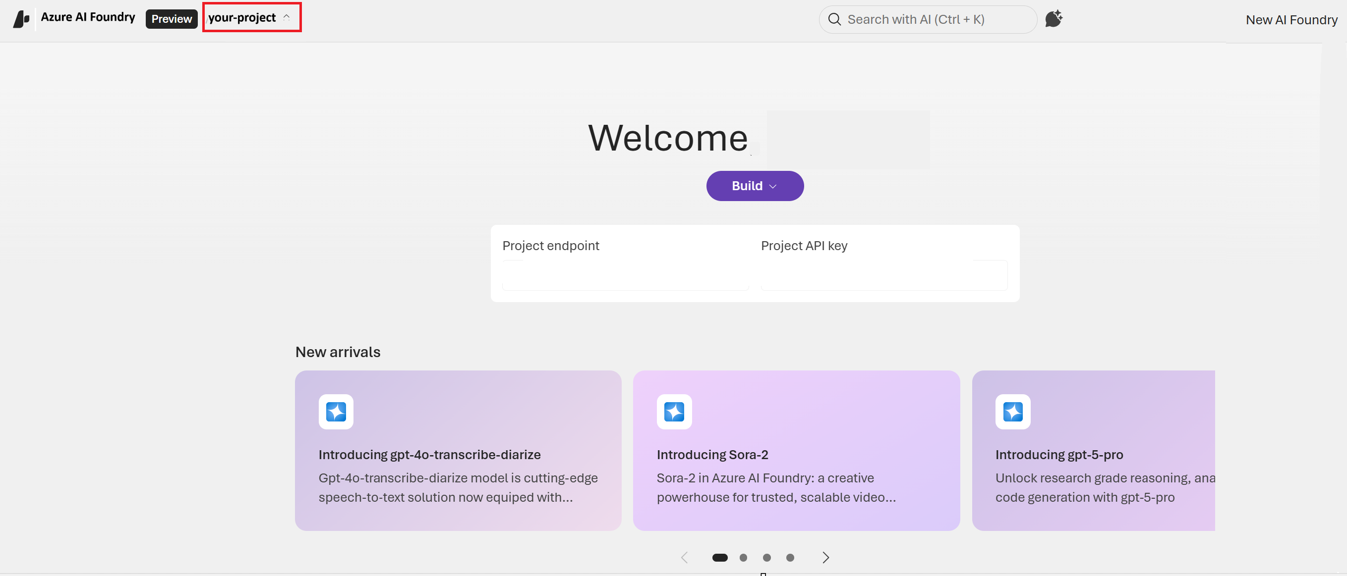 Screenshot der Homepage der Foundry (neu)