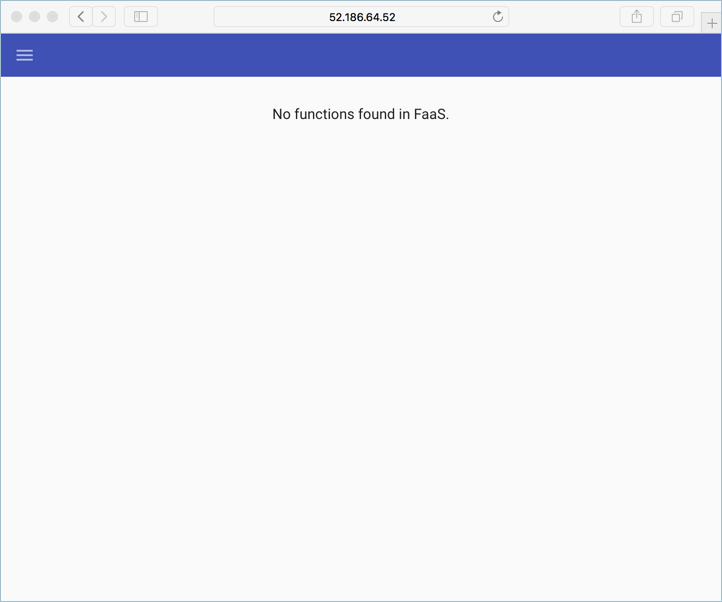 Screenshot: OpenFaaS-Benutzeroberfläche