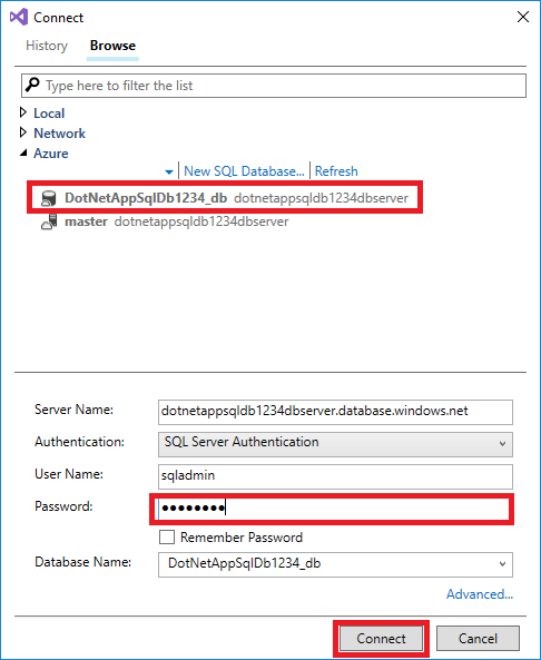 Datenbankverbindung in Visual Studio konfigurieren