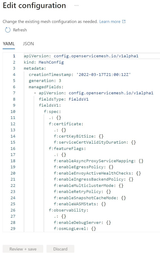 Screenshot der Option 