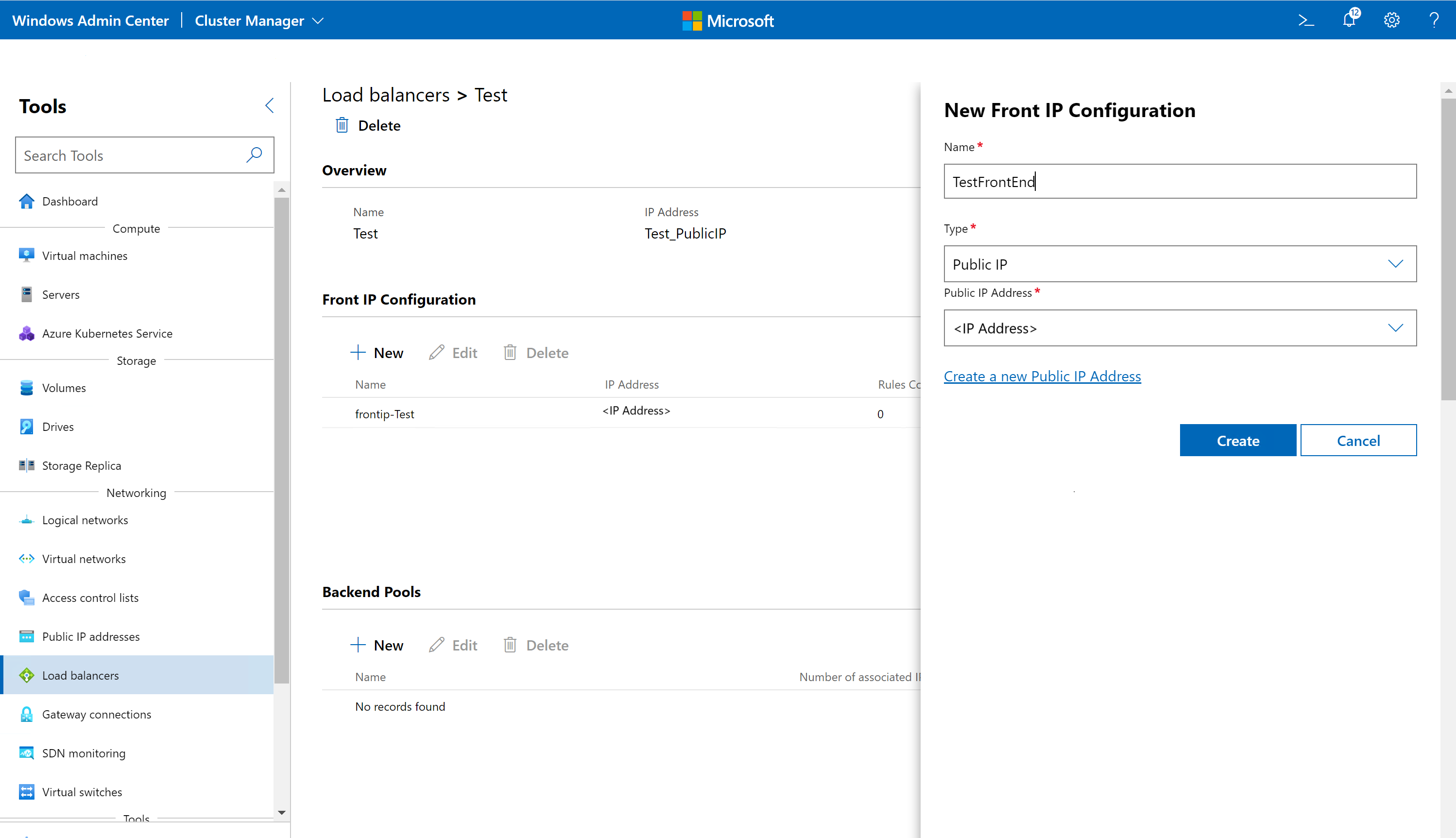 Erstellen Sie front-IP-SLB.