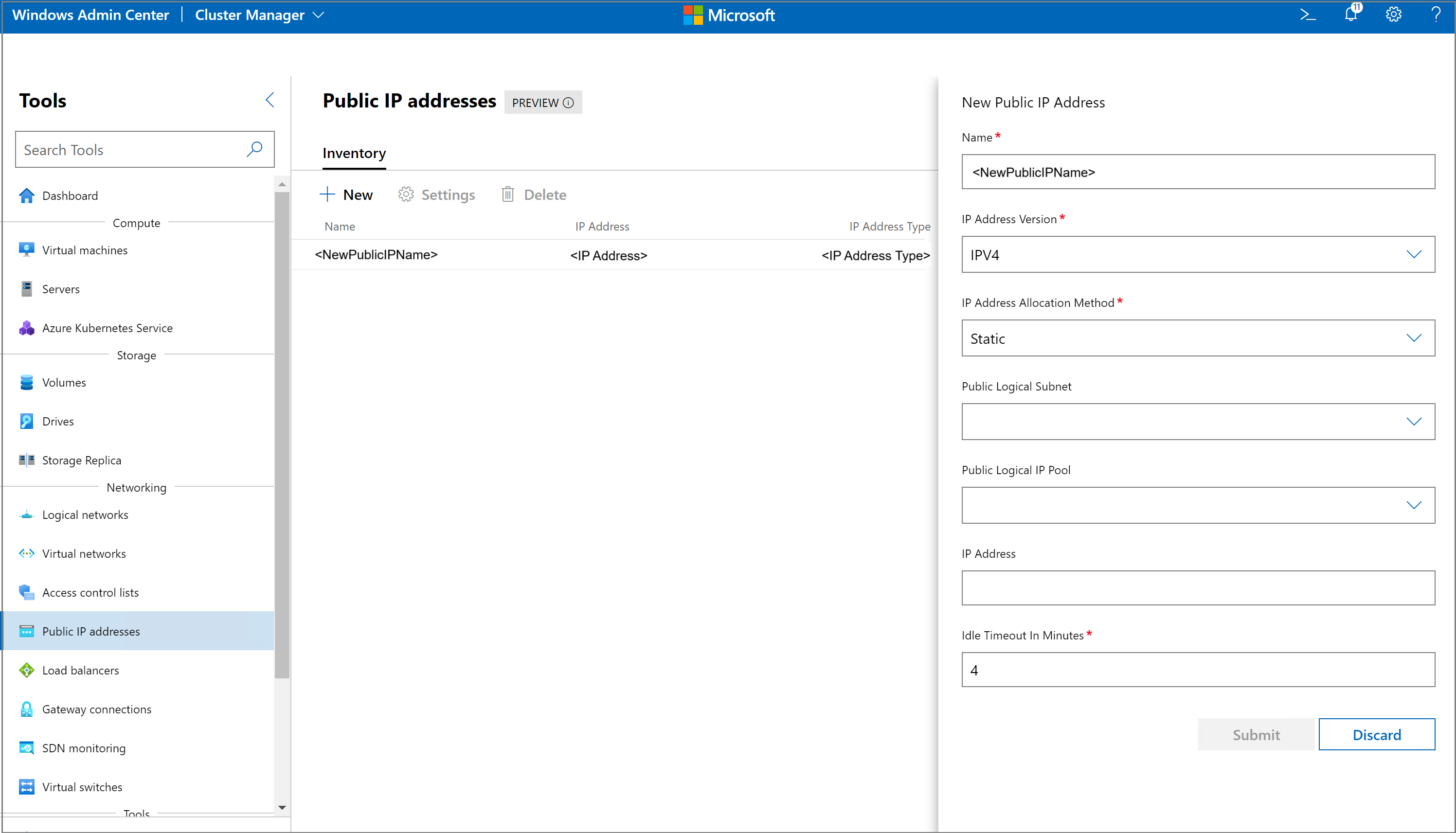 Erstellen Sie die öffentliche IP-Adresse SLB.