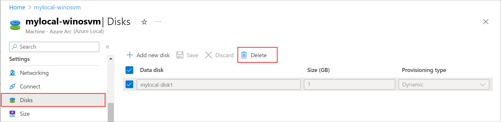 Screenshot eines ausgewählten Datenträgers und der Schaltfläche