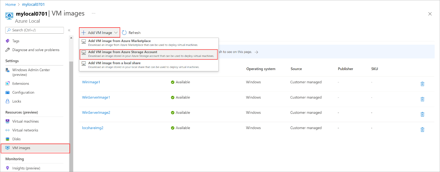 Screenshot mit der Option