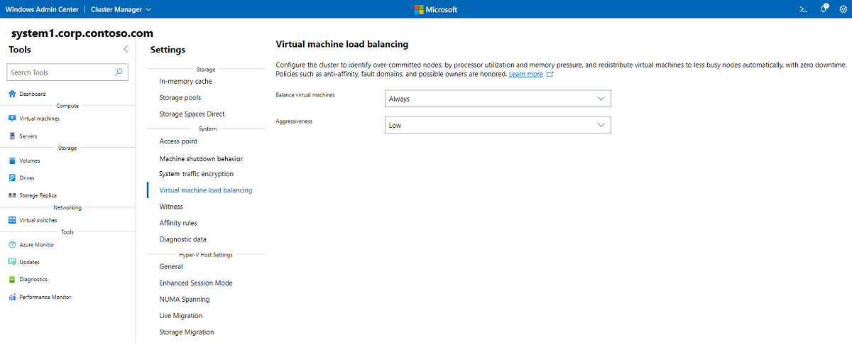 Konfigurieren des VM-Lastenausgleichs mithilfe von Windows Admin Center