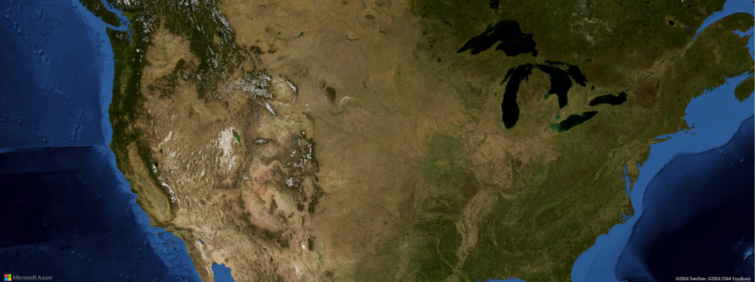 A screenshot of a map with a tile layer that points to a Web Mapping Tile Service (WMTS) overlay.