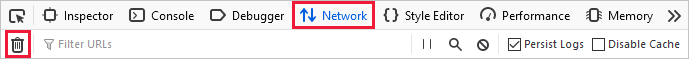 Screenshot: Option „Löschen“ auf der Registerkarte „Netzwerk“