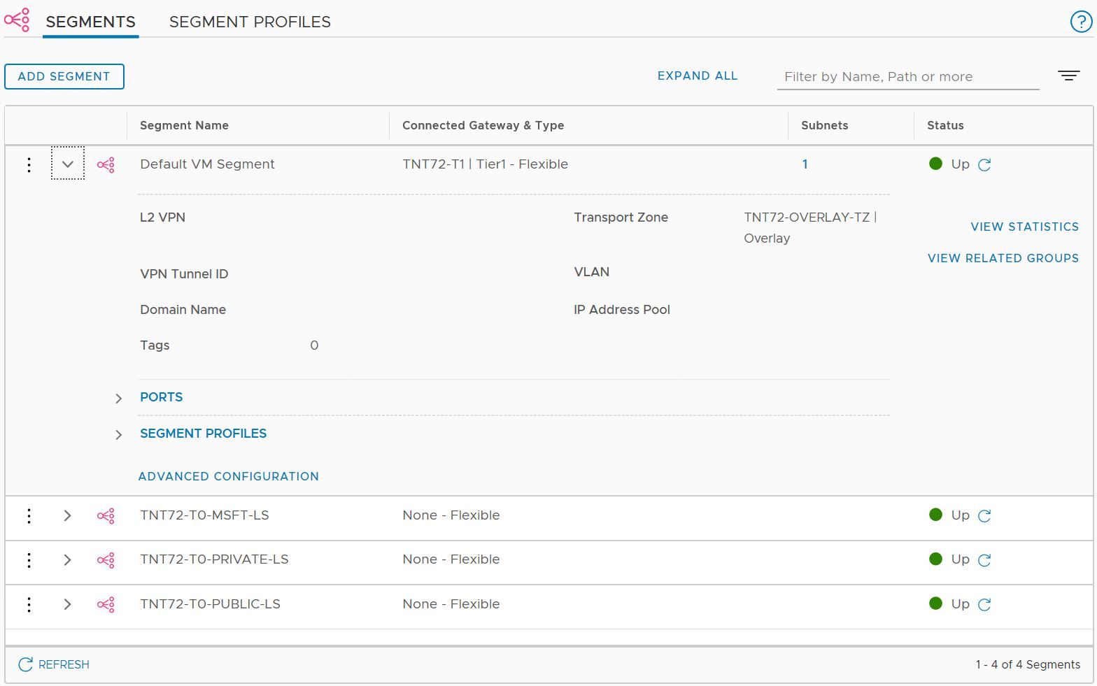 Screenshot: DHCP-Serverpool ist einem Segment für die Verwendung eines DHCP-Servers zugewiesen