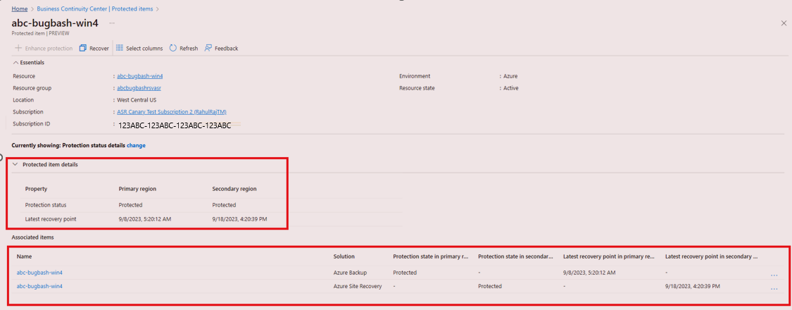 Der Screenshot zeigt die Ansicht der Elementdetails.