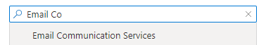 Screenshot der Suche nach E-Mail-Communication Service im Marketplace