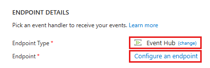 Wählen Sie einen Ereignishandler aus, um Ihre Ereignisse – Event Hub – Azure Data Explorer zu empfangen.