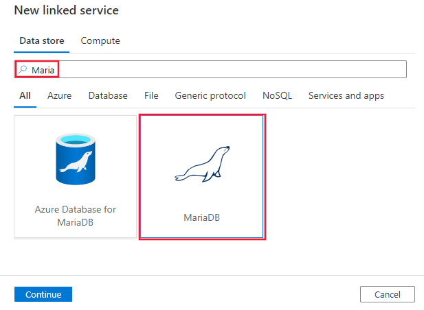 Screenshot des MariaDB-Connectors