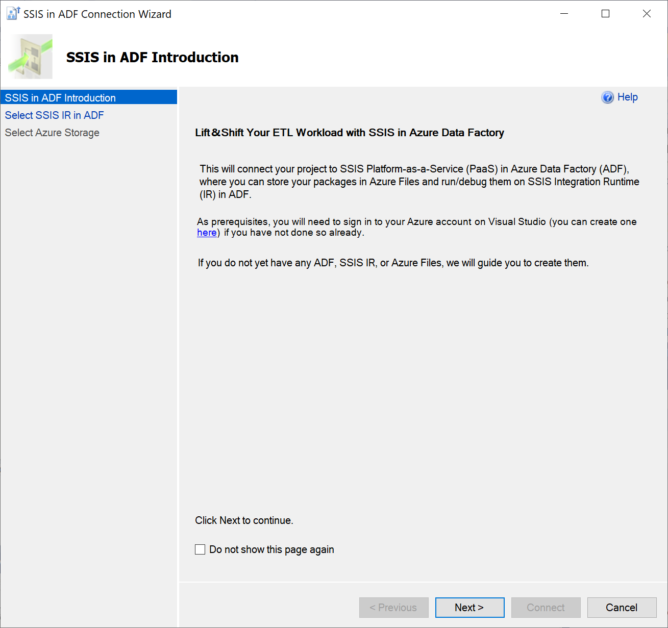 SSIS in ADF introduction