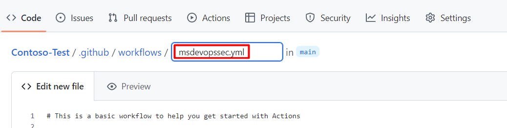 Screenshot, der zeigt, wo Sie einen Namen für Ihren neuen Workflow eingeben.