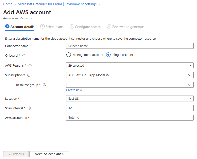 Verbinden Ihres AWS-Kontos mit Microsoft Defender für Cloud | Microsoft  Learn