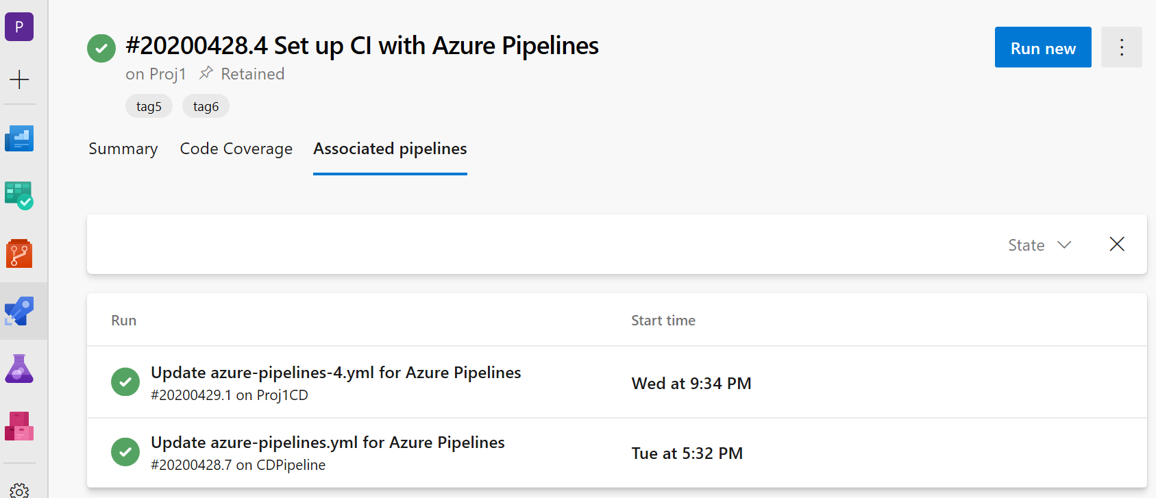 Darstellung der zugehörigen Informationen zu CD-Pipelines in CI-Pipelines.