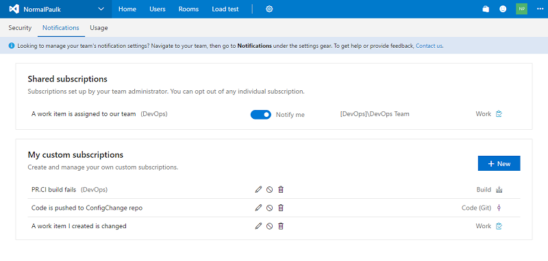 Verwalten von persönlichen Abonnements