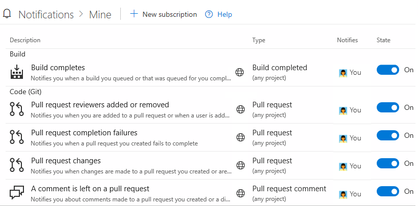 Screenshot, der zeigt, wie Benutzer verschiedene Arten von Benachrichtigungen deaktivieren können.
