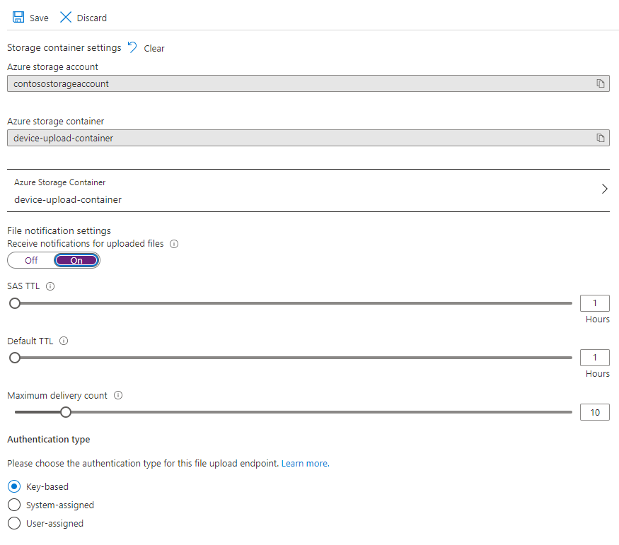 Screenshot: Einstellungen zum Bestätigen des Dateiuploads im Portal