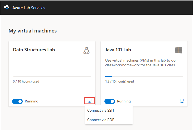 Herstellen einer Verbindung mit einer Lab-VM über das Chromebook - Azure  Lab Services | Microsoft Learn