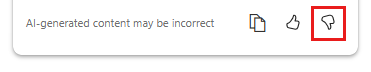 Screenshot der Feedbackoptionen des Bereichs „Workflow-Assistent“ mit ausgewähltem Symbol für die Abwahl.