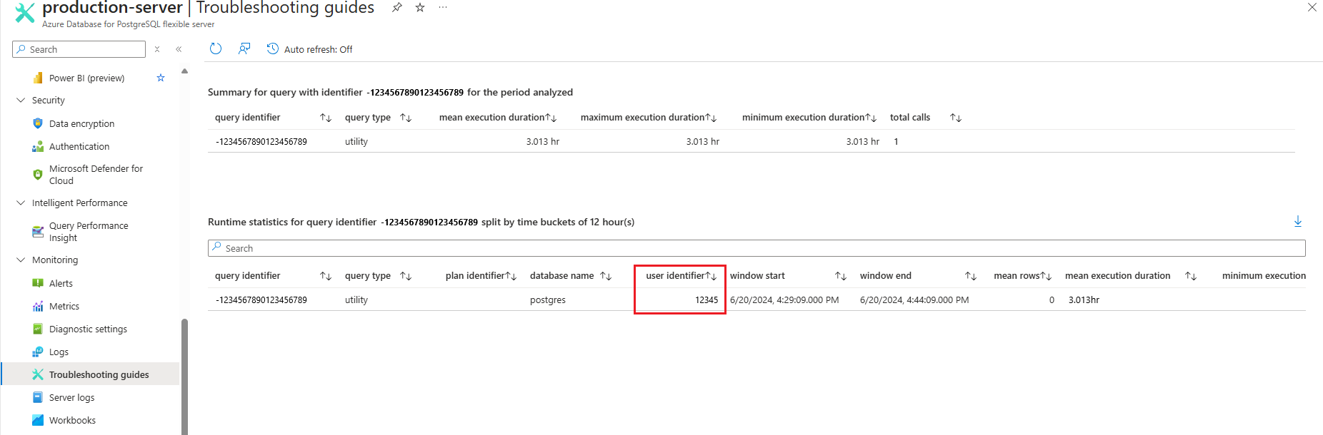 Screenshot: Abrufen des Benutzernamens.